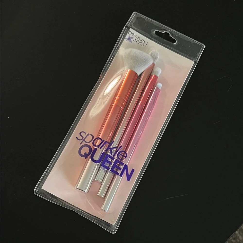 Makeup Brush Set - Pink and Silver